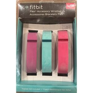 Fitbit Flex Accessory Wristbands 3-Pack Large Pink Teal Magenta NEW